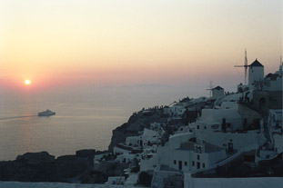 a au coucher du soleil